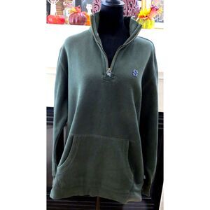 Vintage Men's (or unisex) IZOD luxury Sport Fleece 1/4 zip up shirt EUC  Large